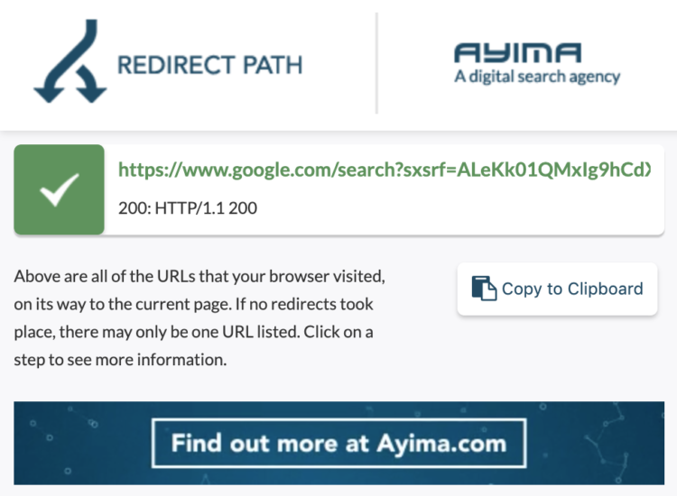 redirect path