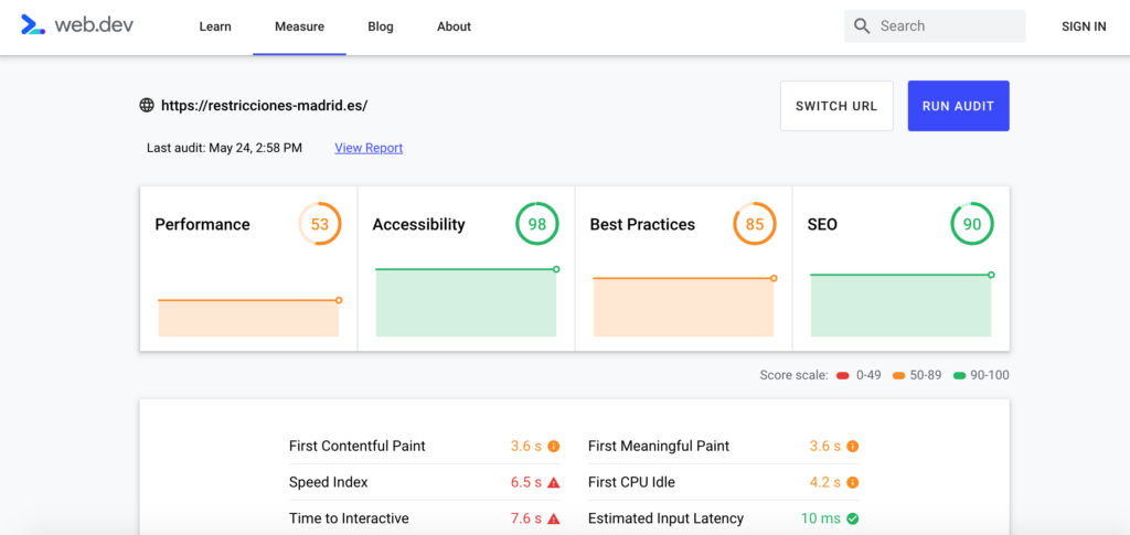 web vitals google