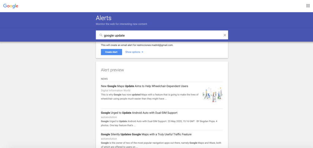 alerta google