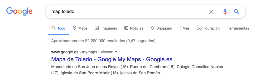comando map google