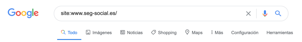 indexacion comando site google